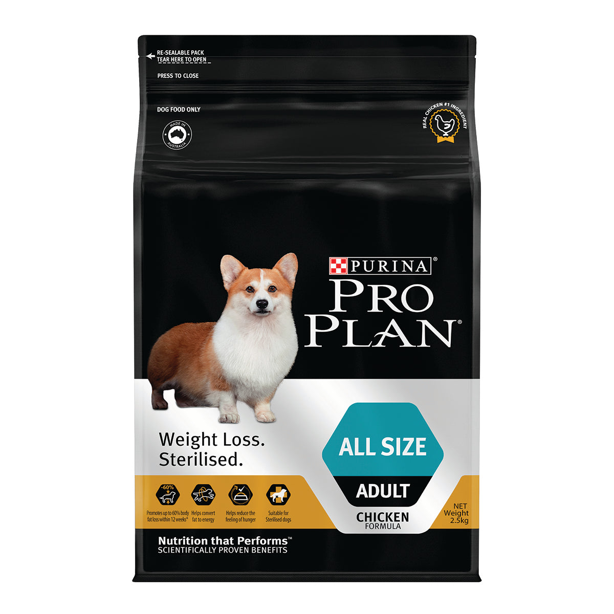 PRO PLAN Adult Weight Loss. Sterilised Chicken Formula Dry Dog